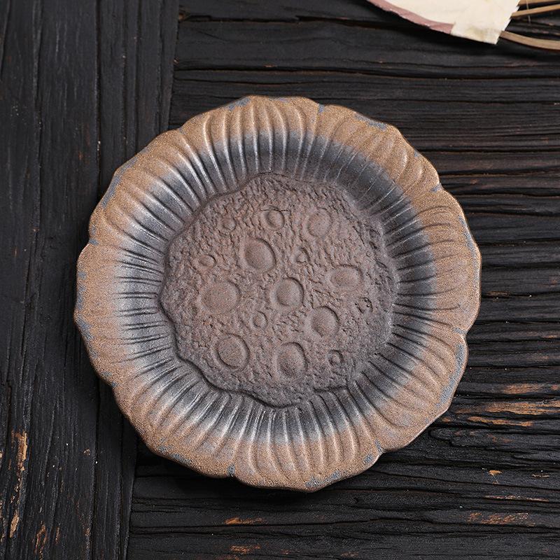 Příslušenství ke Kung Fu čajové soupravě kreativní starožitný mistr pálení šálek osobní šálek držák na šálek hrubá keramika podložka pod čajový šálek