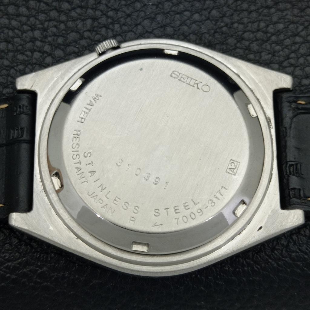 SEIKO 5 AUTOMATIC VINTAGE JAPAN 7009A MENS WHITE COLOR DIAL WATCH a700560-5 R203-a700560