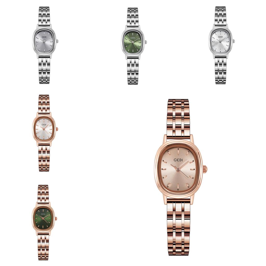 Damen-Ovale Grüne Uhr Mit Quarzwerk Und Wasserdichtem Design Für Modische Damen