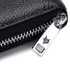 Large Capacity Leather Credit Card Holder Men Women Zipper Leather Purse Card Case Wallet Bank Card ID Holders