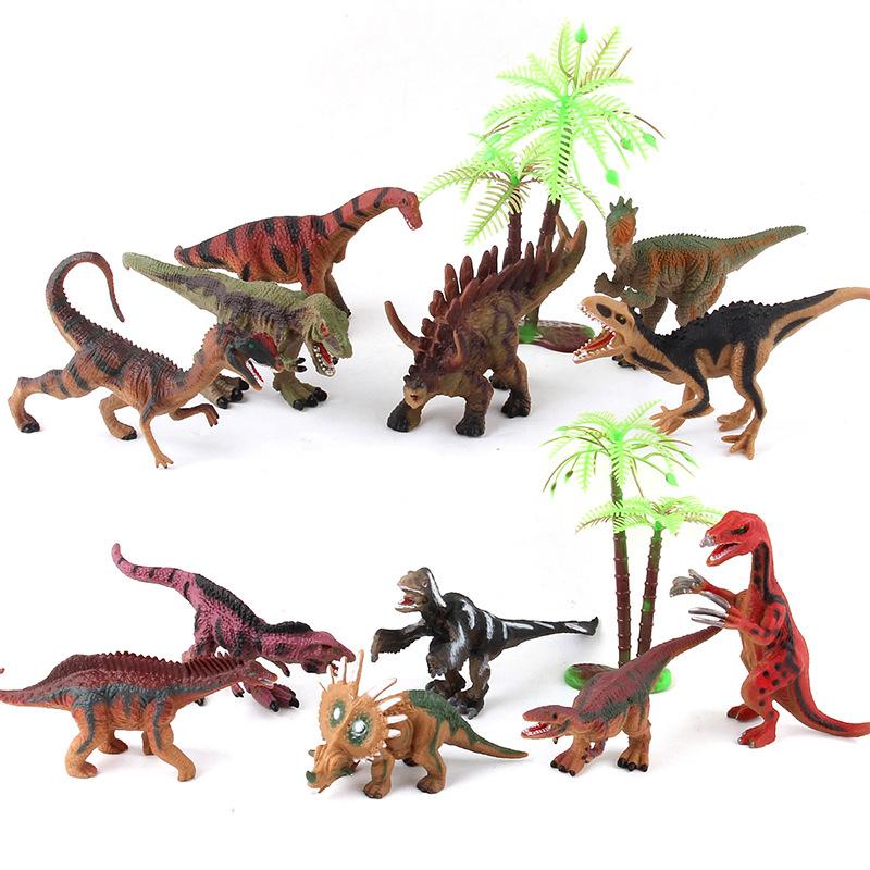 Direct Supply Of Jurassic Simulated Dinosaur Model Toys, Solid Plastic Dinosaur 7-Piece Set Of Static Ornaments