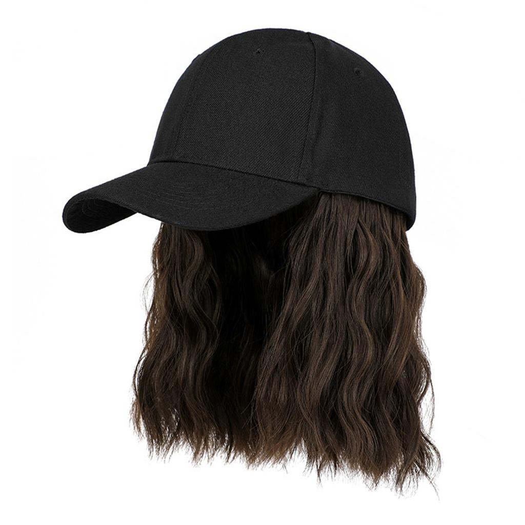 Women Short Curly Hair Cap Fashion Adjustable Baseball Hat with Wig Dress Up Accessories Fashion Bob Wig Hat Headwear