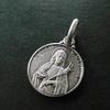 Saint Lucy Medal Pendant, Sterling Silver 925, 14mm, Made In Italy, Saint Coin