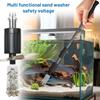 Electric Aquarium Gravel Cleaner Automatic Fish Tank Vacuum Cleaner Submersible Water Pump Sand Washer with Adjustable Suction and USB Power Supply