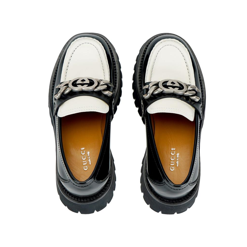Gucci Wmns Loafer 'Interlocking G - Black Off White' Women's 756401 DS8J0 1072