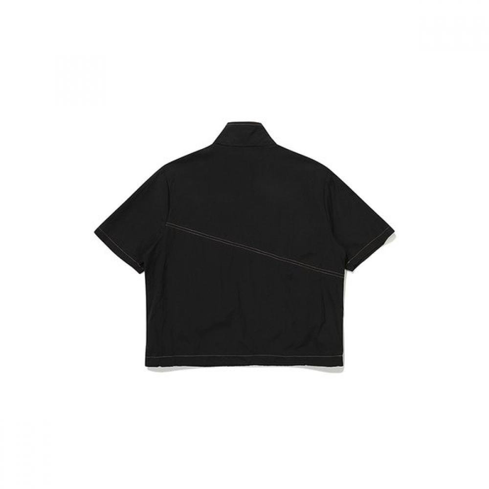 Earth Stitch Short Sleeve Anorak  Black 