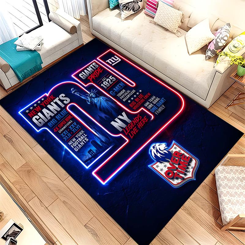 New York Giants (28) Rug Suitable For Living Rooms Bedrooms Computer Rooms Dining Areas And Placement Under Tables And Chairs Also An Ideal Choice For