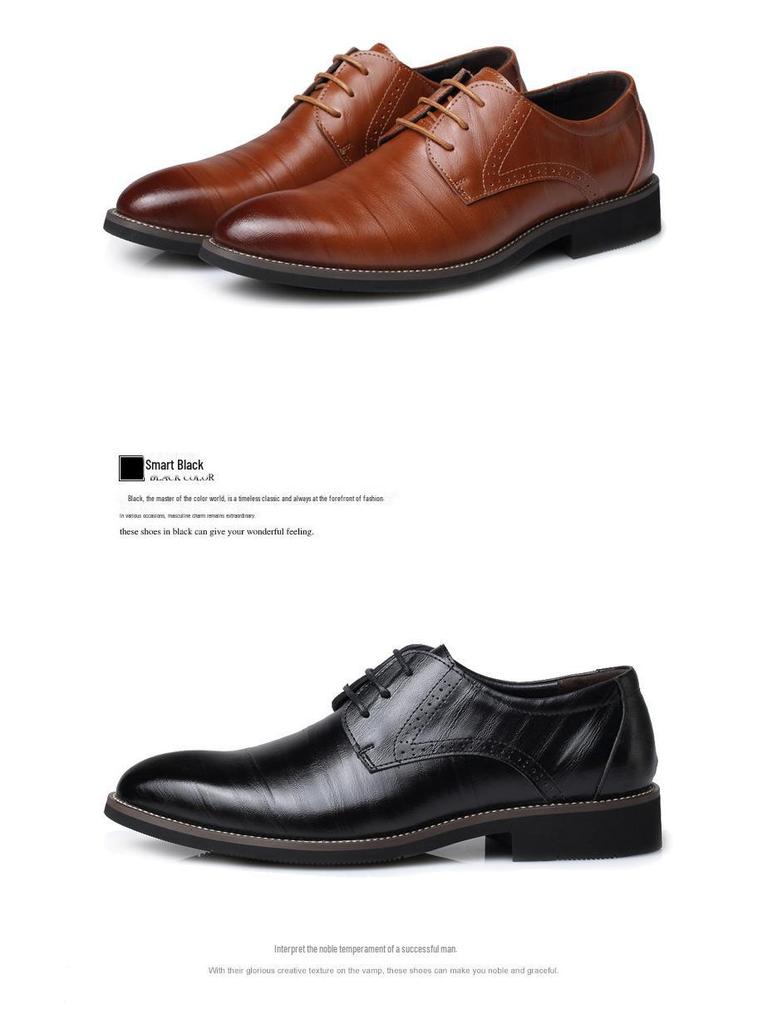 Men's Large Size Leather Formal Shoes (Sizes 46-48)