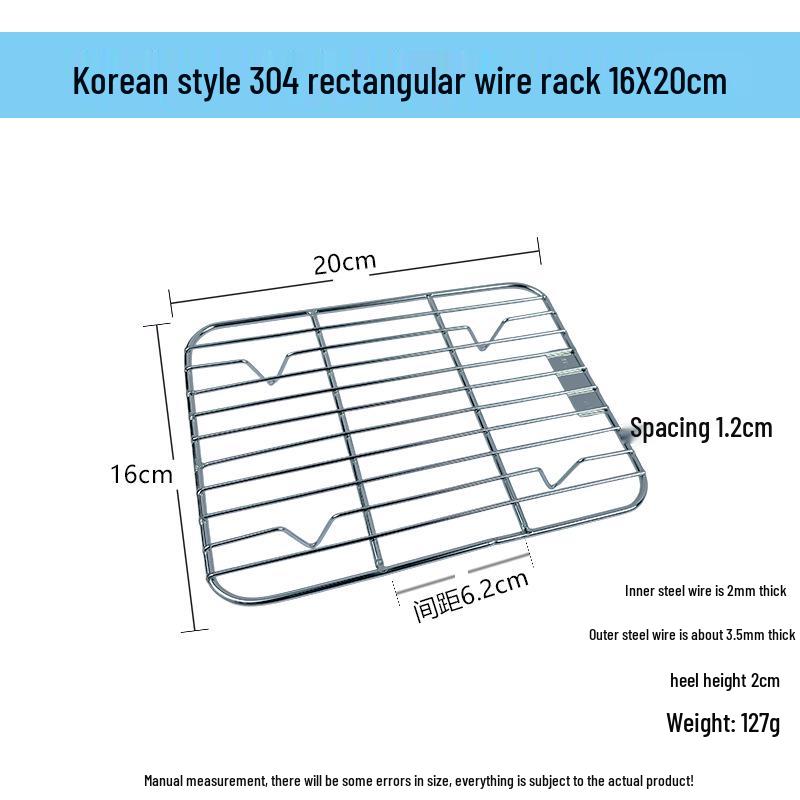 304 Stainless Steel Rectangular Grill and Baking Pan Set with Oil Draining Rack