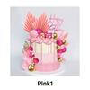 Birthday Wedding Holiday Cake Decoration Set Pink Ball Purple Black Gold Silver Apricot Leaf Cake Decor Supplies