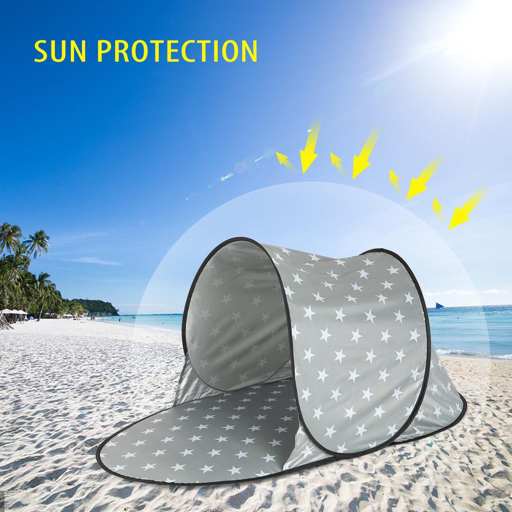 Strandzelt Pop-up-Zelt Sommer Meer Sonnenschutz Garten Outdoor Wasserzelt