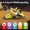 Moc 5 In 1 Electric Rc Intelligent Screen Led Robot Fighter Off-Road Vehicle Bulldozer Model Diy Building Block Children'S Toy