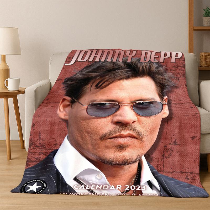Bellissimo Johnny Depp Star Coperta di Flanella Morbida Calda Coperta Plaid per Camera da Letto Soggiorno Letto Viaggio Picnic Regalo bambino