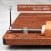 Oikabio Silver Desktop Clip with Four 20mm Dog Hole Stops, Clip Clamp Fixture Vise Bench Joinery Carpenter Tool