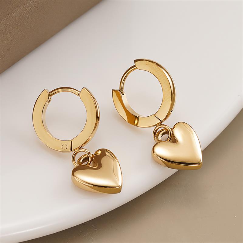 Xiaomi Huitan Romantic Heart Stainless Steel Drop Earrings for Women Wedding Fashion Engagement Accessories Lady Hypoallergenic Jewelry