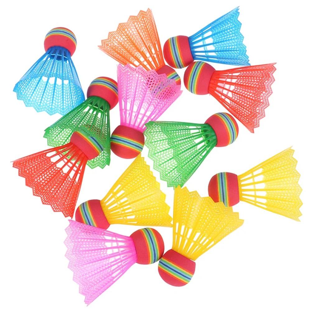 

6Pcs Plastic Badminton Ball Colorful Badminton Trainer Durable Colorful Badminton Shuttlecocks синій
