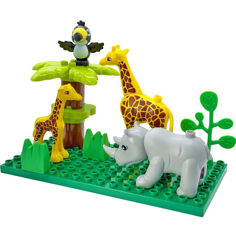 Leren met Grote Bouwstenen Speelgoed Dieren miniatuur Scène Verzameling Ideaal voor Kinderen Leren Plus Herkenning festivalcadeaus