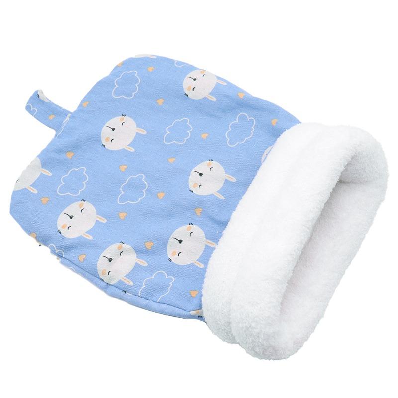 

Спальний мішок для кота, Тепле напівзакрите ліжко-безпека для кота, Ліжко-спальник для кота, що можна носити, М яке ліжко для кота, Фетрове ліжко для домашніх тварин синій