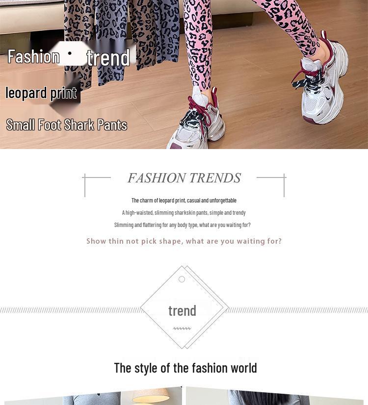 3D-Leopardenmuster Schlank geschnittene Sport-Leggings mit hoher Elastizität
