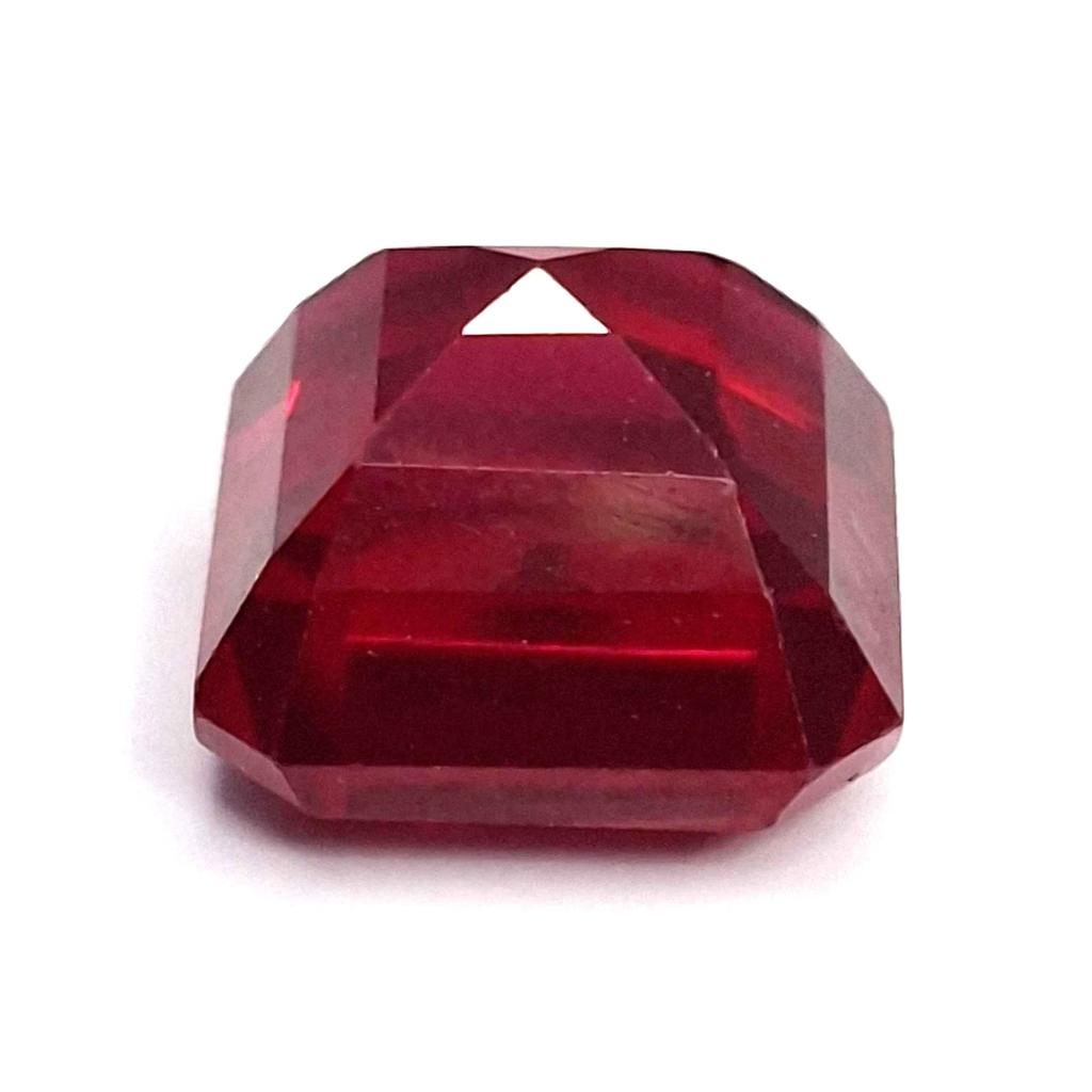 Natural Red Ruby Mozambique 6-8 Ct Asscher Cut Certified Fabulous Gemstone