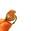 Jadeite White Ice Light, Natural White Chalcedony Ring, Agate Ring, Real Shot.