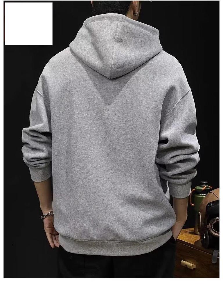 Men's Winter Retro Velvet Hoodie: Loose Fit, Trendy American Style, Long Sleeve Casual Jacket