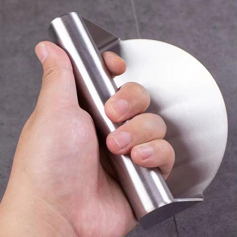 5,5-Zoll Küchen-Edelstahl-Burgerpresse Rund Fleisch-Patty-Smasher BBQ Grillplatten-Zubehör für Hamburger Steak Fleisch