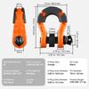 SucceBuy 2pz Grilli ad Anello a D 3/4" Ganci a U con Perni Isolatori e Rondelle 7/8" per Recupero Veicolo Fuoristrada Jeep