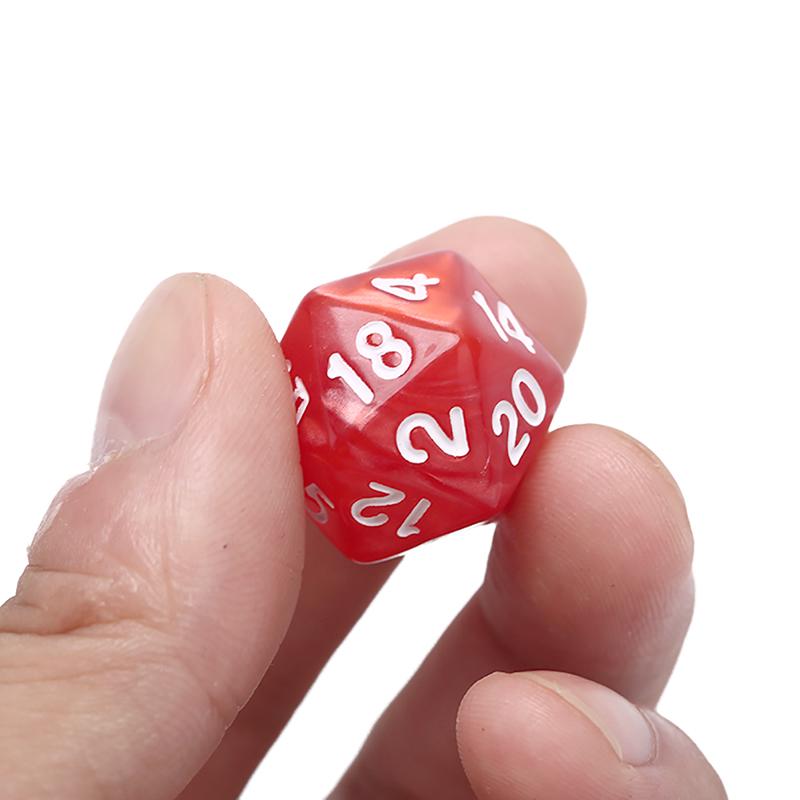 1Pc Durable Pearlized D20 Dice Acrylic 20 Sided Dice For Board Game