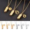 Cylinder Pet Ashes Pendant Stainless Steel Memorial Ashes Pendant  Cremation Jewelry