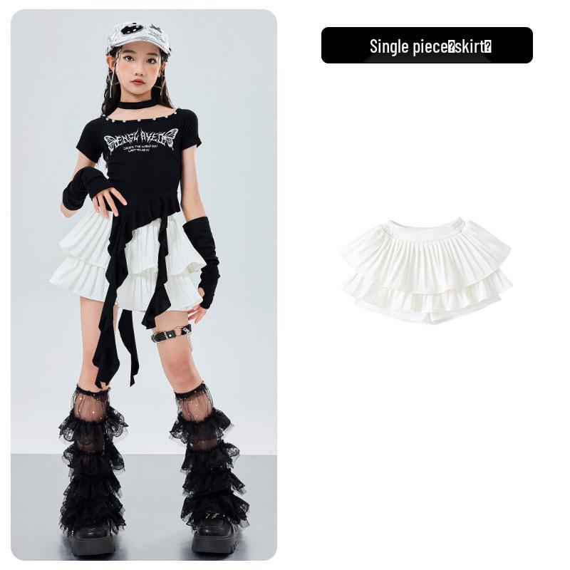Girls' Trendy Hip Hop Jazz Dance Costume for Children's Performance