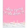 xo, Fetti She's Tying the Knot Banner - Iridescent Foil | 4.5 Ft. | Bow Bachelorette Decorations, Engagement Party Sign, Proposal Background, Bach