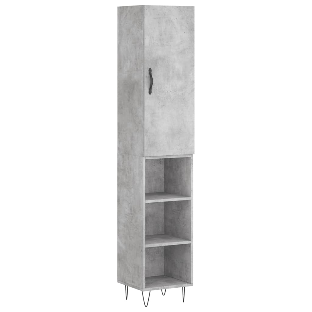 Highboard Concrete Grey 34.5 x 34 x 180 cm Particleboard