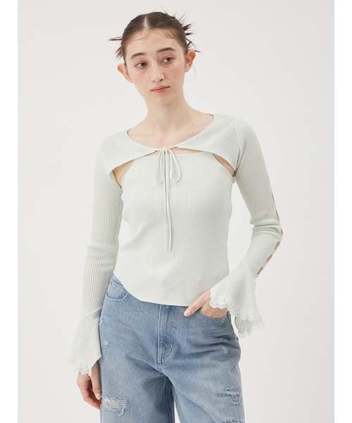 Furfur Arm Bolero Layered Pullover RWNT251120 MNT Women's