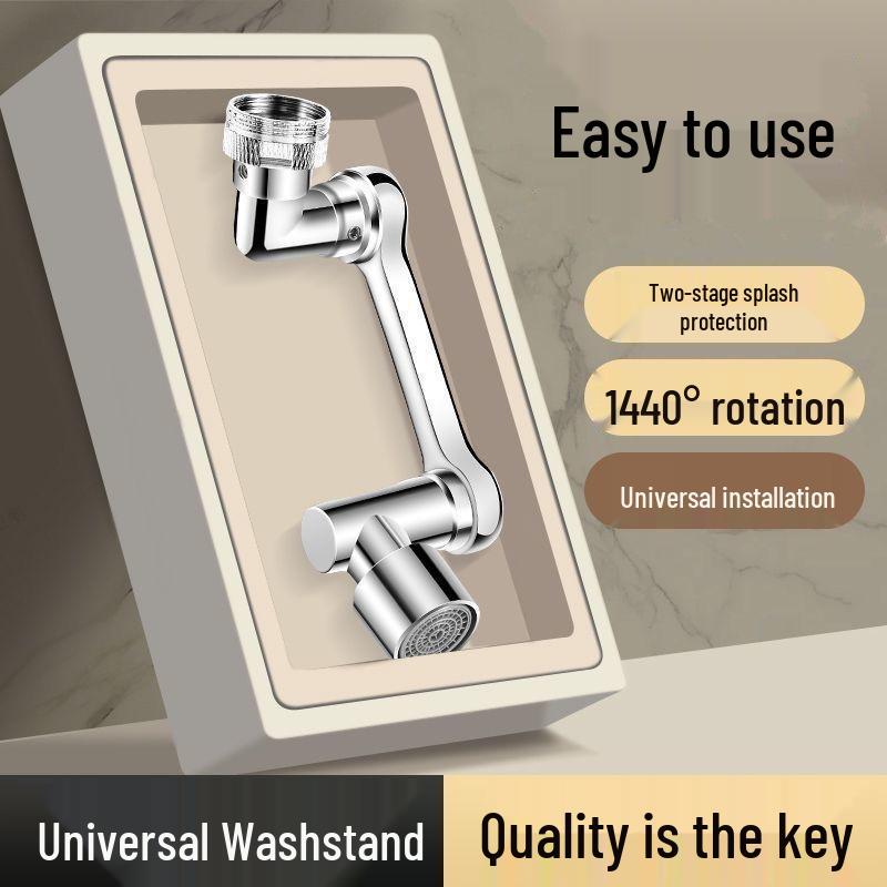 All-Copper Universal Rotating Faucet for Washbasins and Kitchens