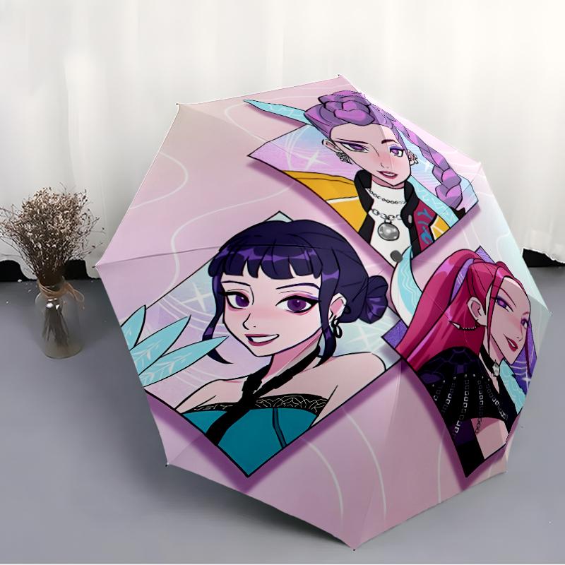 1pc KPop Demon Hunters6 Umbrella, Sun Protection, And UV Shielding. It Has Eight Sturdy Ribs for Outdoor Use And Perfect Gift