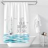 Bathroom Thickened Waterproof Curtain Mildew Proof Shower Curtain Shower Partition Curtain Shower Curtain Bathroom Curtain Free Perforation