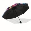 Lilo Stitch Fully automatic themed umbrella   8 ribs durable iron frame, tri fold compact design, perfect as a gift, travel umbrella, unisex