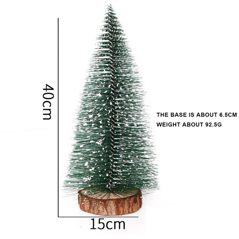 40-10cm Mini Pine Christmas Tree Artificial Tabletop Decorations Festival Plastic Miniature Trees New Year Xmas Party Ornaments
