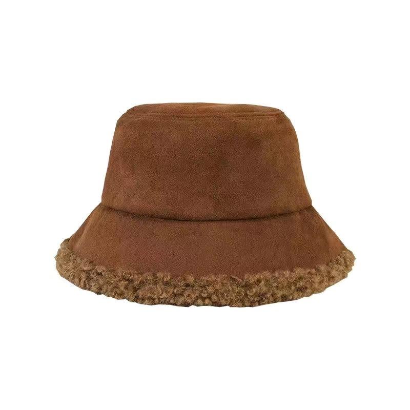 

Подходит для круглого лица, большого лица, шляпа-ведро, для девочек, широкое лицо можно носить, чтобы показать лицо маленьким, шляпа-панама из овечьей шерсти, двусторонняя, шляпа с большими полями M（56-58cm） коричневый