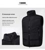 Men's Stand Collar Sleeveless Nylon Vest - Warm and Casual for Autumn/Winter