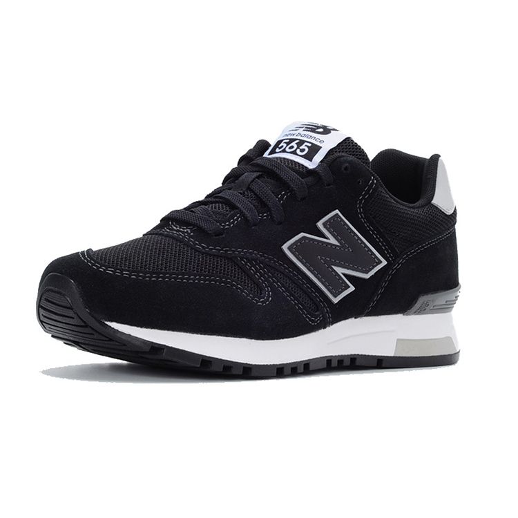 New Balance Nb 565 Comfortable Versatile Fabric Synthetic Leather Durable Breathable Low-Top Casual Running Shoes Unisex Sneaker Black ML565EB1