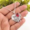 Pink Rubellite Gemstone 925 Sterling Silver Handcrafted Partywear Pendant 1.49" CP-28-13