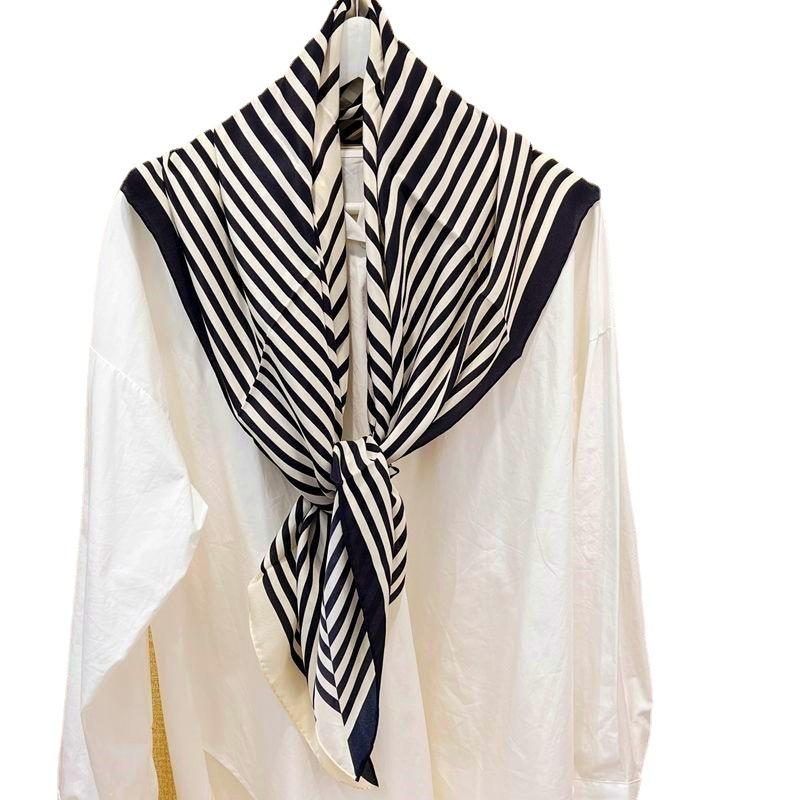Simple Reply 14 Mmi Silk Double Crepe Scarf Women'S Spring Summer Mulberry Silk Scarf 110 Square Scarf Sunscreen Shawl