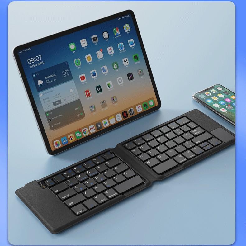 Mini Portable Bluetooth Folding Keyboard: Compatible with Tablet, Phone, Laptop