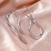 Alloy Dangle Earrings Gold Silver Color Metal Earrings Charm Asymmetric Line Earrings  For Women