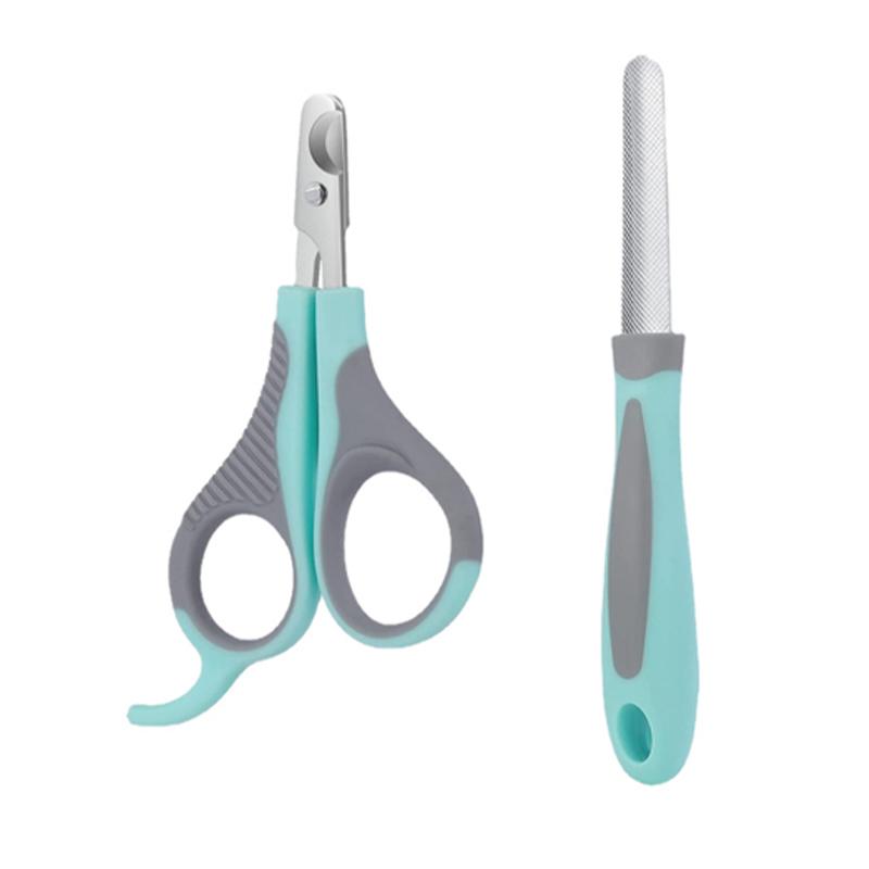 Professional Pet Nail Clipper Sharp Safety and Cleaning Tool With File 2PCS Pet Care Supplies Pet Toe Nail Clipper Nail File Set