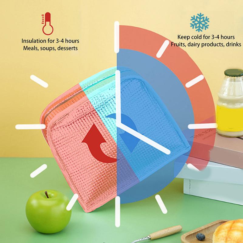 1Pieces Corduroy Lunch Bag Thermal Insulation Lunch Box Storage Handbag Multifunctional Kids School Cooler Bag Outdoor Tableware