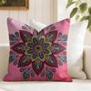 Mandala Style Decorative Cushion Cover Summer Linen Pillow Case Organic Fabric Cushion Cover Double-Sided Print Sofa Home Decor