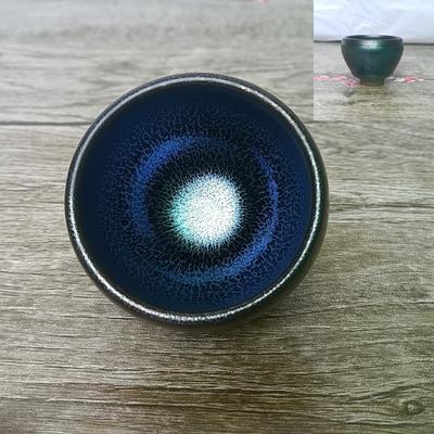 MOZHAN Jianzhan Tenmokus Çay Bardağı 60 ml Büyük Mavi Sır Porselen Matcha Kase çay için Kravat Guan Yin, matcha, oolong yeşil